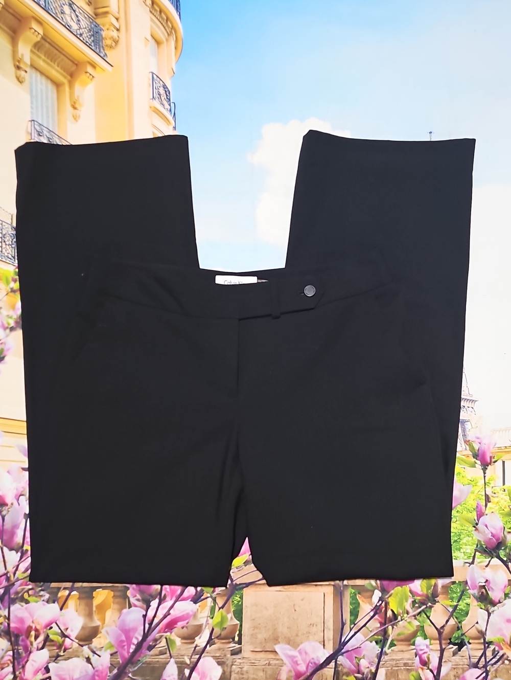 Calvin Klein Black Straight-Leg Dress Pants Size 2